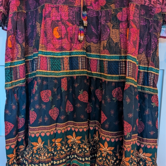 FARM Rio Mixed Patchwork Midi Dress Size S - Picture 4 of 6